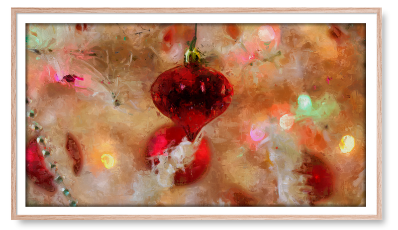 Red Christmas Tree Ornament. Christmas & Holiday Collection for the Samsung Frame TV