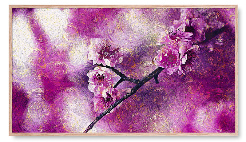 Flowers blooming on Tree Branch. Digital Artwork for the Frame TV by Samsung