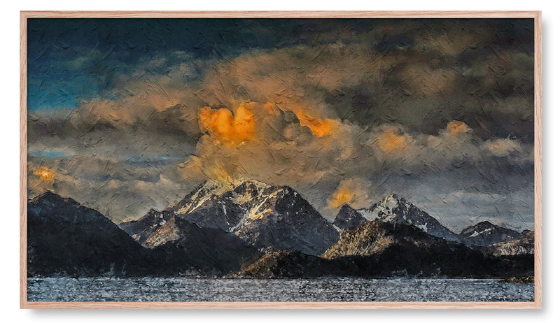 Orange Clouds of Mountains. Artwork for the Frame TV