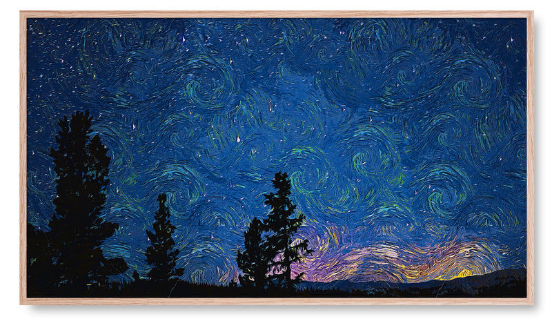 Starry Night in the Woods. Digital Artwork for the Samsung Frame TV