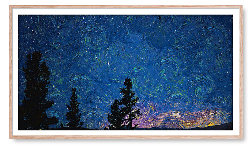 Starry Night in the Woods. Digital Artwork for the Samsung Frame TV