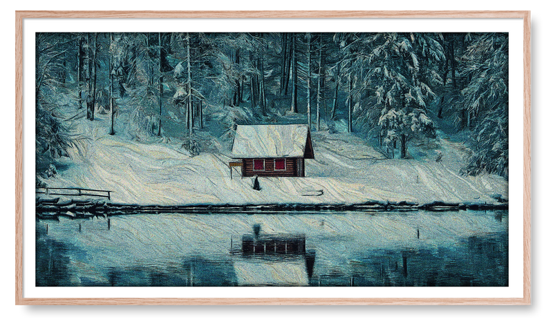 Winter Cabin on the Lake. Winter Collection for the Samsung Frame TV